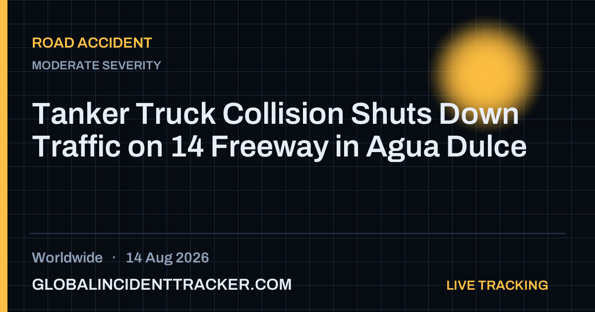 Road Accident incident in worldwide on 14 August 2026 — Global Incident Tracker report card