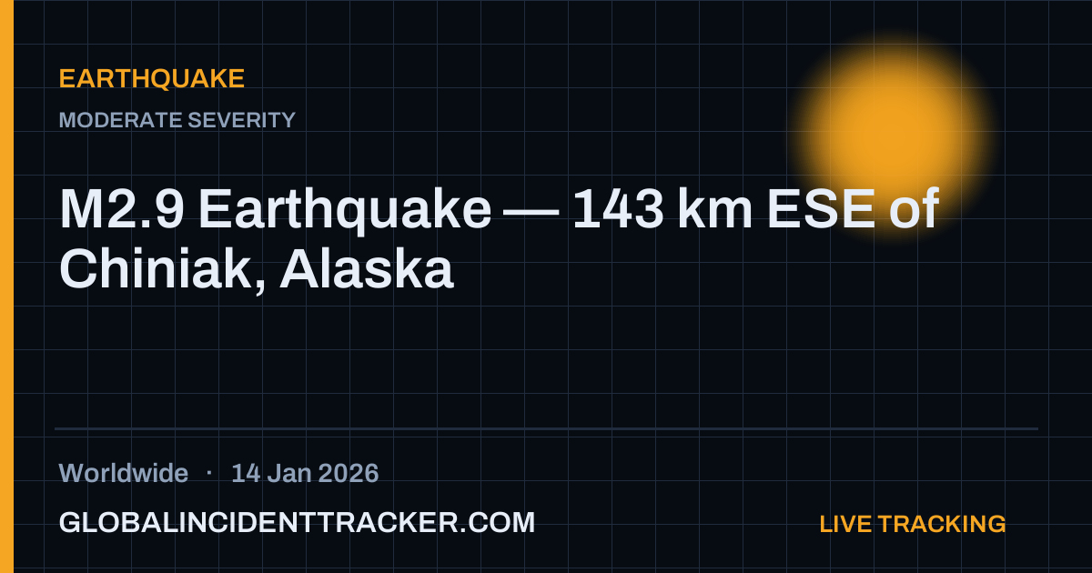 Earthquake incident in worldwide on 14 January 2026 — Global Incident Tracker report card