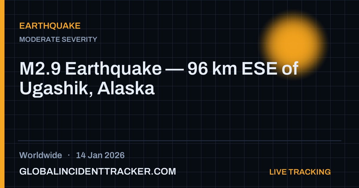 Earthquake incident in worldwide on 14 January 2026 — Global Incident Tracker report card