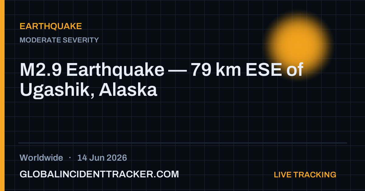 Earthquake incident in worldwide on 14 June 2026 — Global Incident Tracker report card