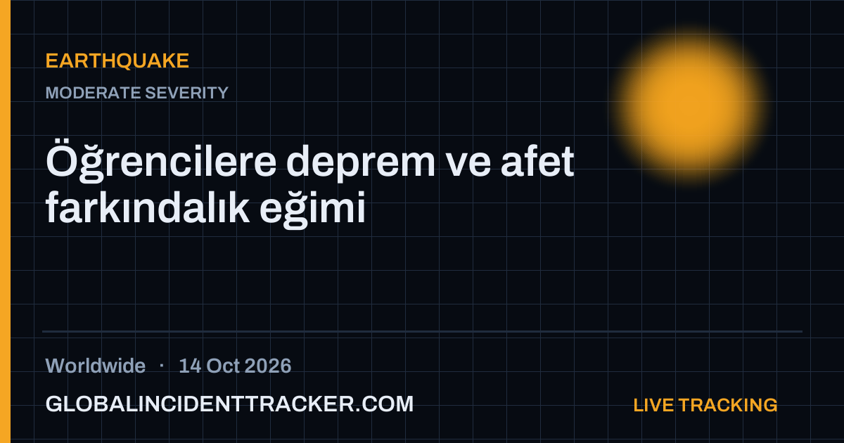 Earthquake incident in worldwide on 14 October 2026 — Global Incident Tracker report card
