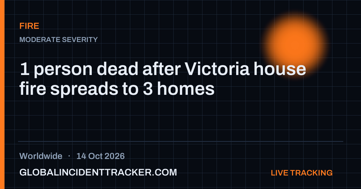 Fire incident in worldwide on 14 October 2026 — Global Incident Tracker report card