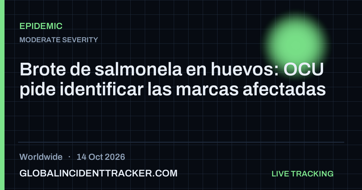 Epidemic incident in worldwide on 14 October 2026 — Global Incident Tracker report card