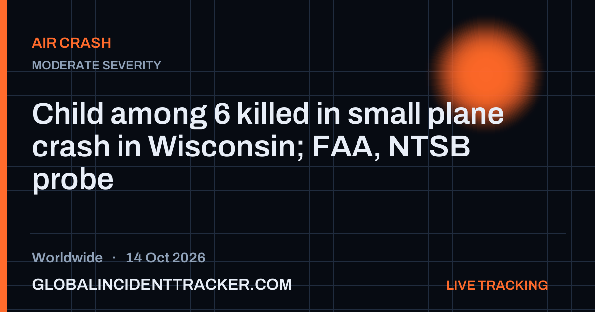 Air Crash incident in worldwide on 14 October 2026 — Global Incident Tracker report card
