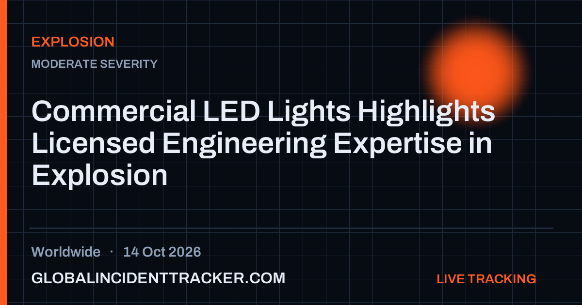 Explosion incident in worldwide on 14 October 2026 — Global Incident Tracker report card
