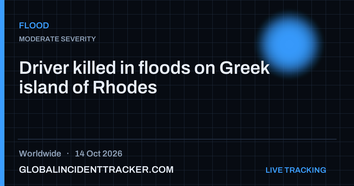 Flood incident in worldwide on 14 October 2026 — Global Incident Tracker report card