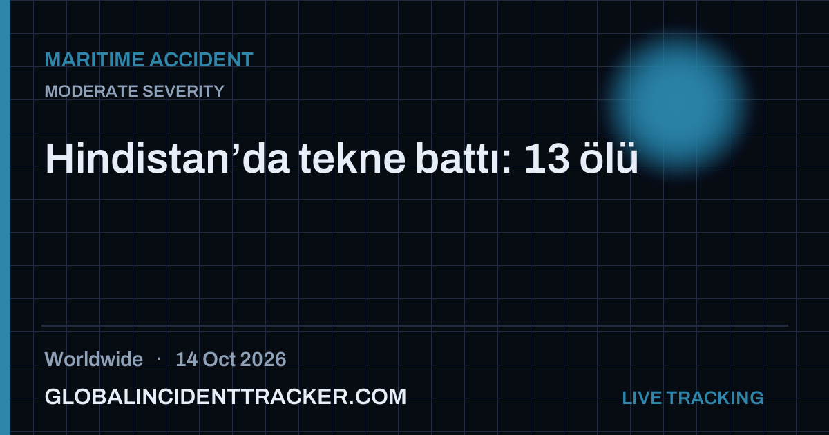 Maritime Accident incident in worldwide on 14 October 2026 — Global Incident Tracker report card