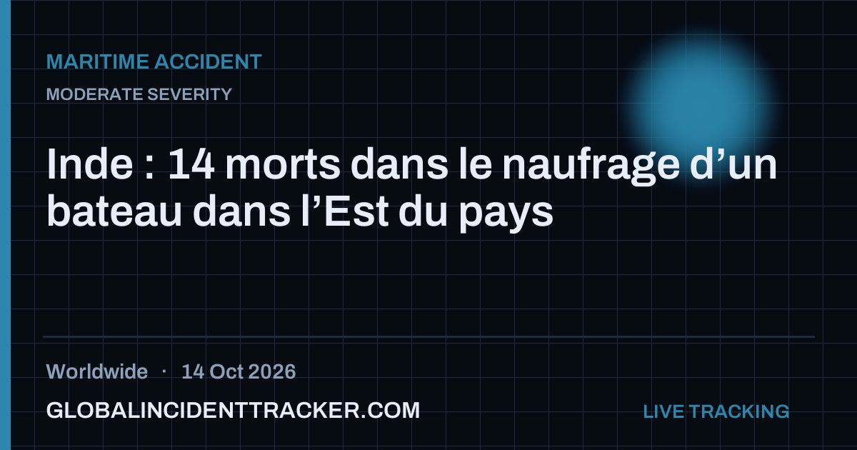 Maritime Accident incident in worldwide on 14 October 2026 — Global Incident Tracker report card
