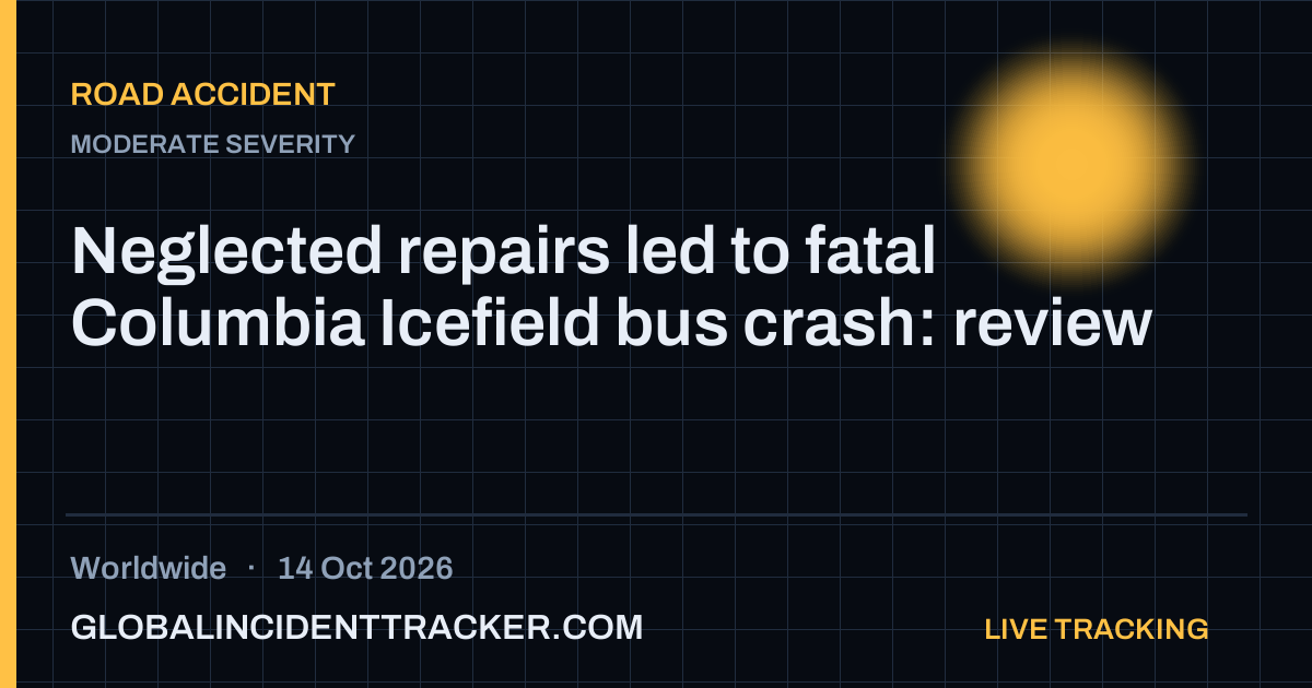 Road Accident incident in worldwide on 14 October 2026 — Global Incident Tracker report card