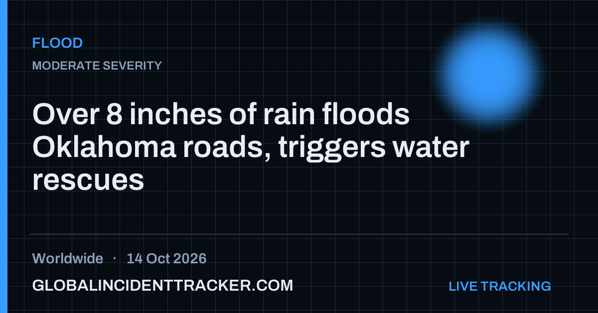 Flood incident in worldwide on 14 October 2026 — Global Incident Tracker report card