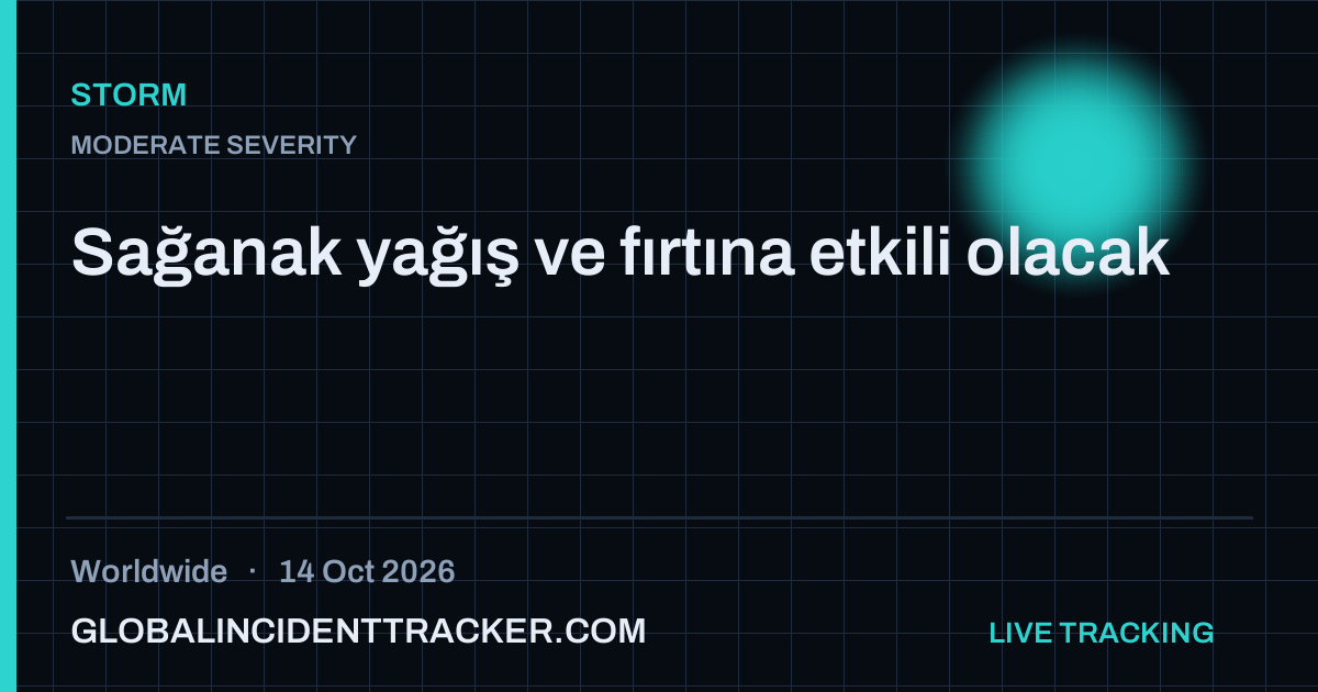 Storm incident in worldwide on 14 October 2026 — Global Incident Tracker report card