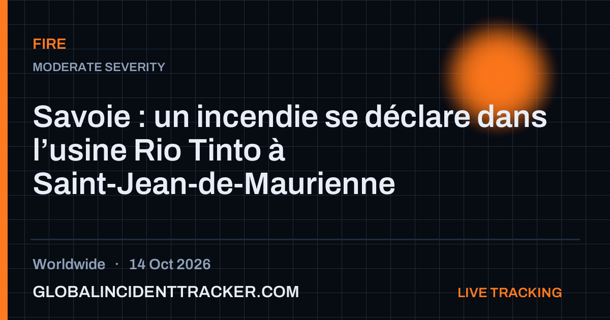 Fire incident in worldwide on 14 October 2026 — Global Incident Tracker report card