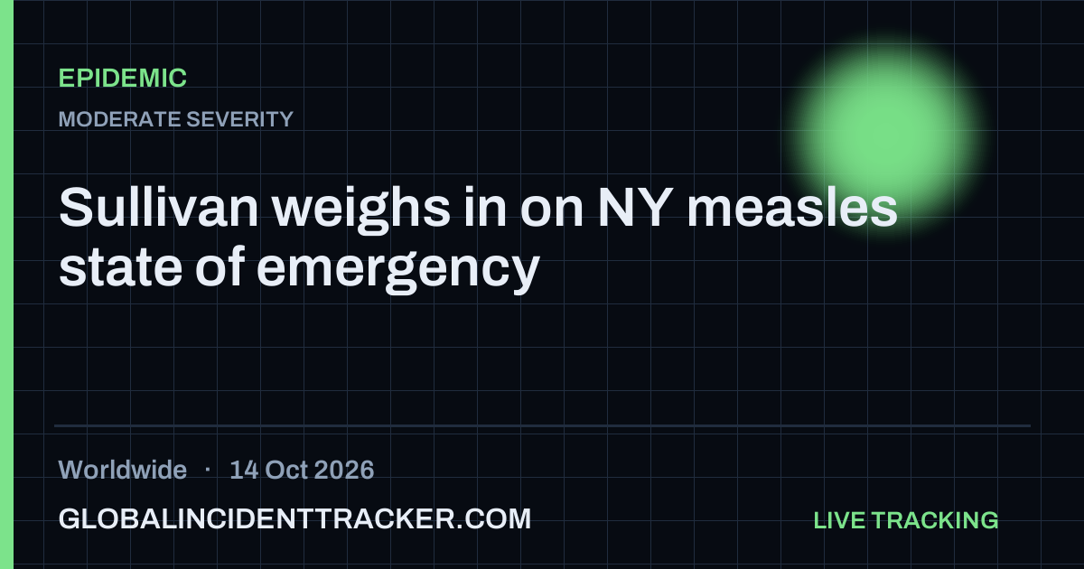 Epidemic incident in worldwide on 14 October 2026 — Global Incident Tracker report card