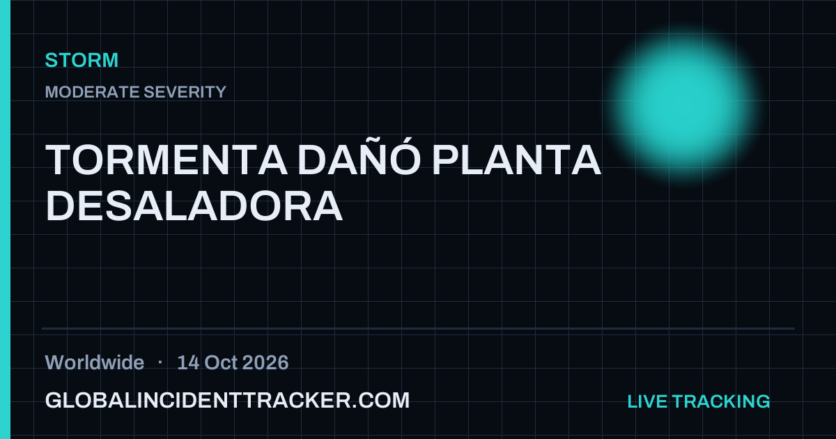Storm incident in worldwide on 14 October 2026 — Global Incident Tracker report card