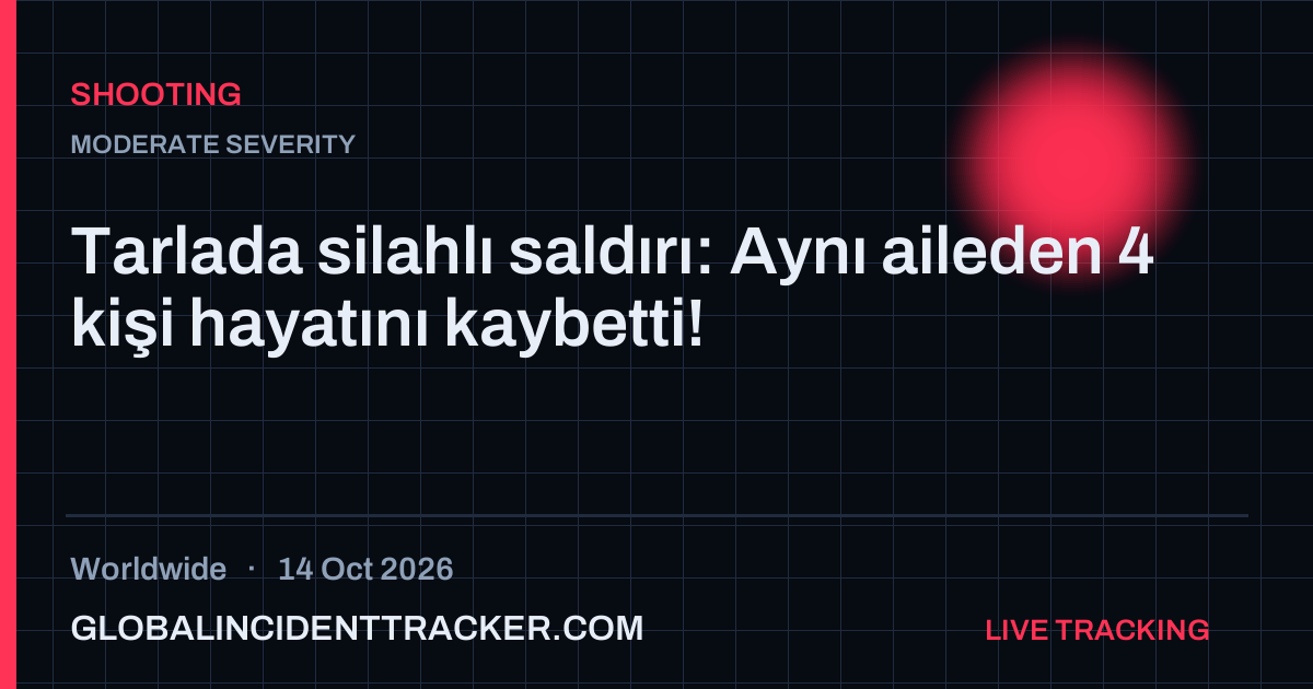 Shooting incident in worldwide on 14 October 2026 — Global Incident Tracker report card