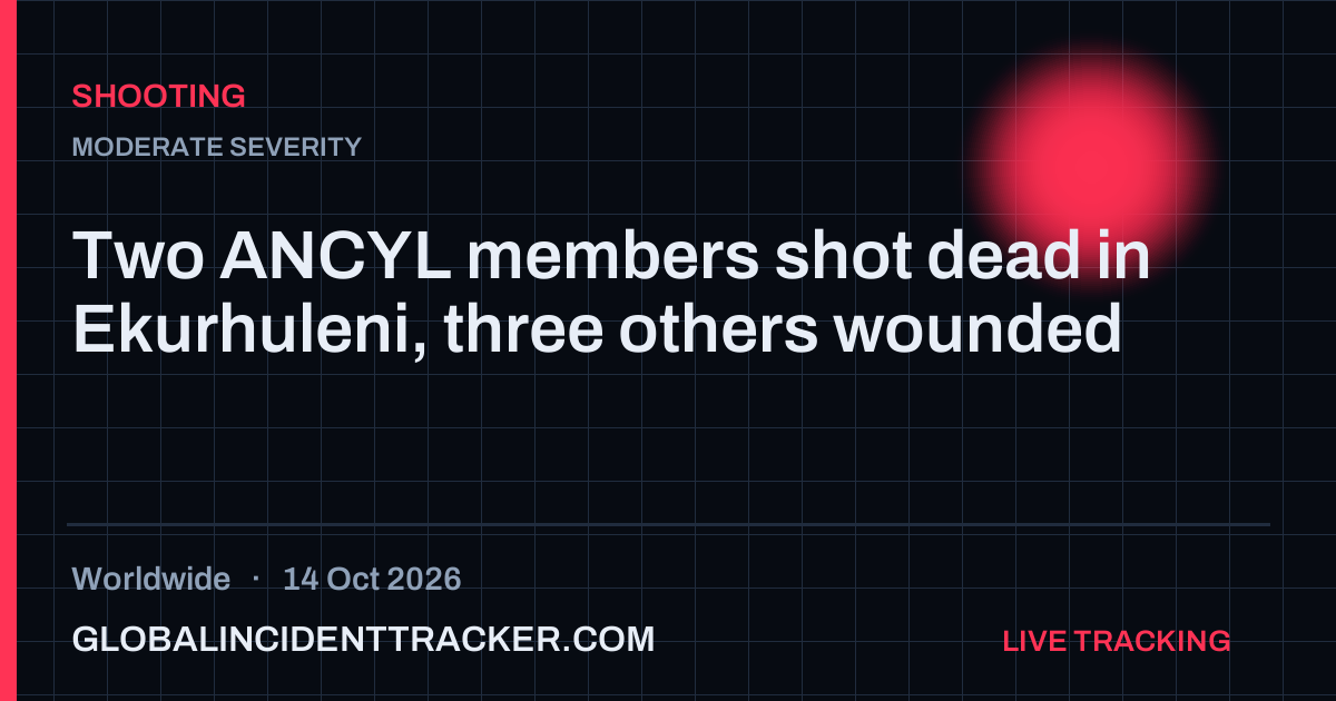 Shooting incident in worldwide on 14 October 2026 — Global Incident Tracker report card