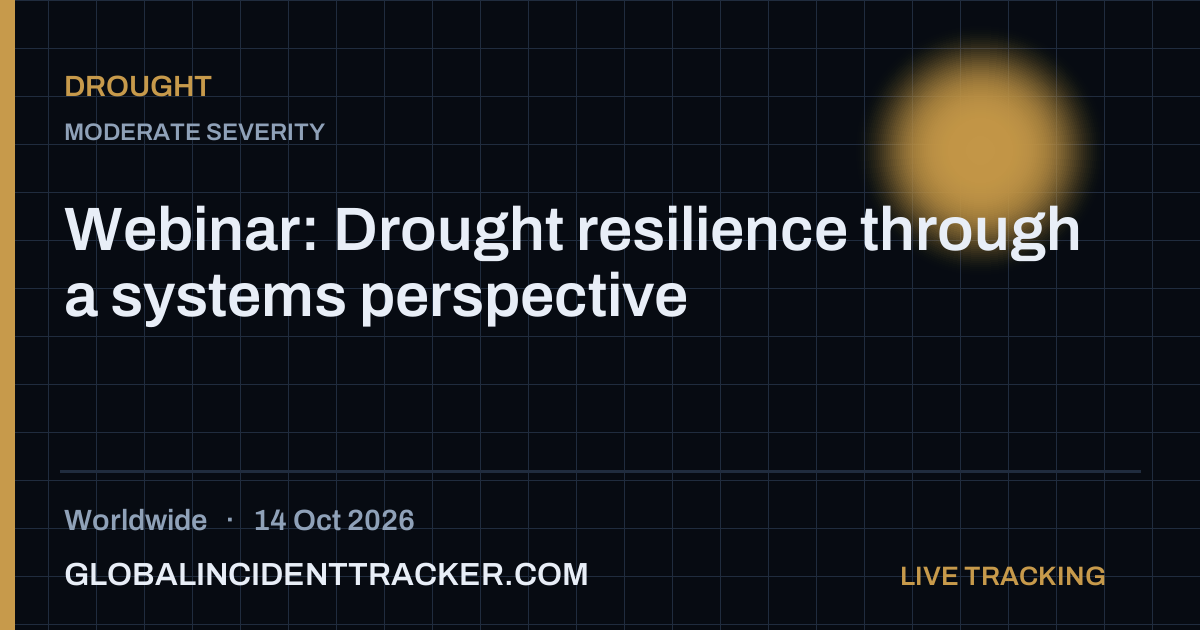 Drought incident in worldwide on 14 October 2026 — Global Incident Tracker report card
