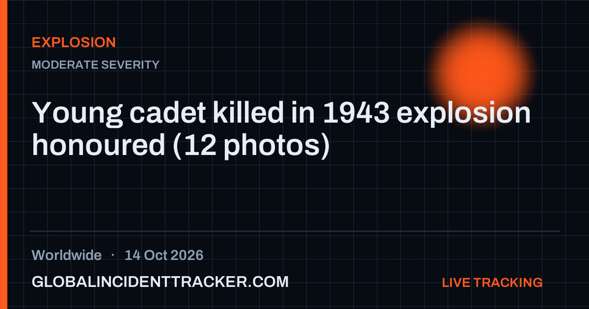 Explosion incident in worldwide on 14 October 2026 — Global Incident Tracker report card