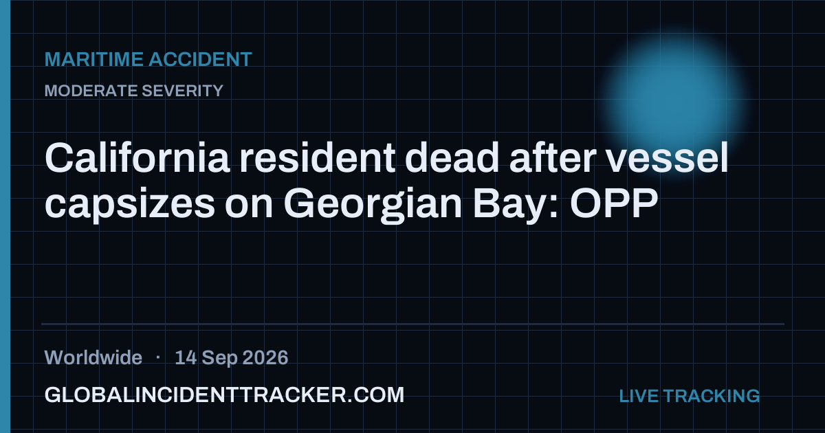 Maritime Accident incident in worldwide on 14 September 2026 — Global Incident Tracker report card