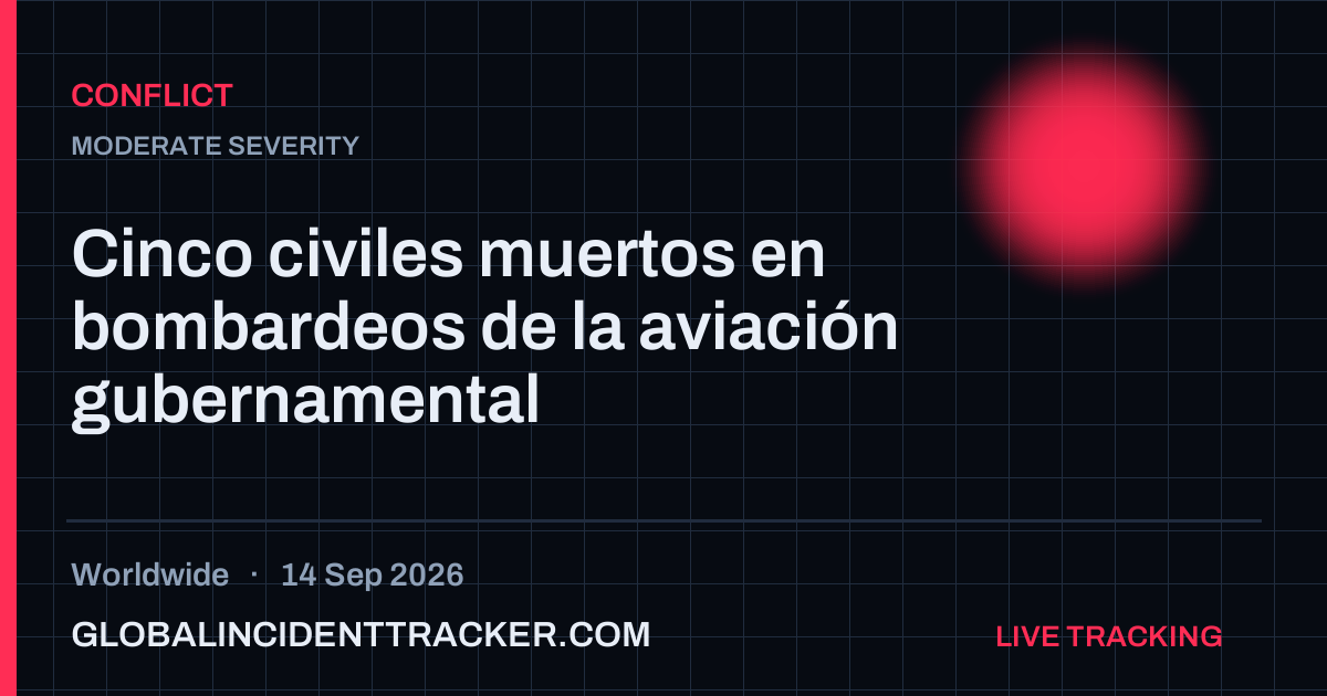 Conflict incident in worldwide on 14 September 2026 — Global Incident Tracker report card