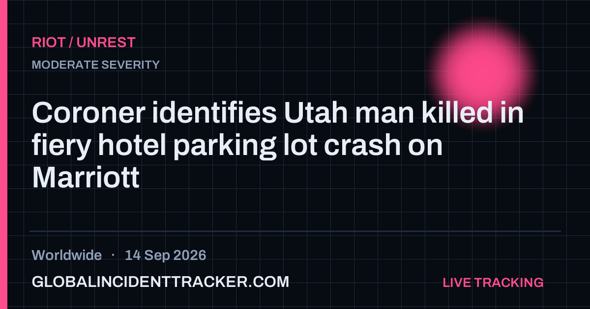 Riot / Unrest incident in worldwide on 14 September 2026 — Global Incident Tracker report card