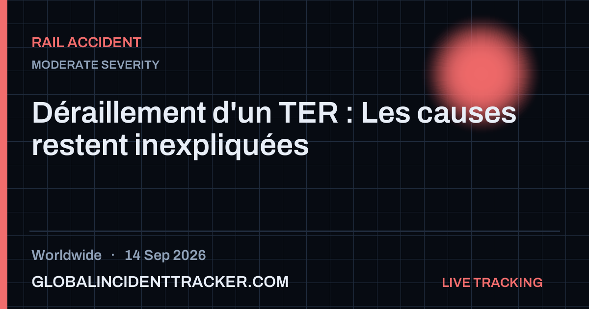 Rail Accident incident in worldwide on 14 September 2026 — Global Incident Tracker report card