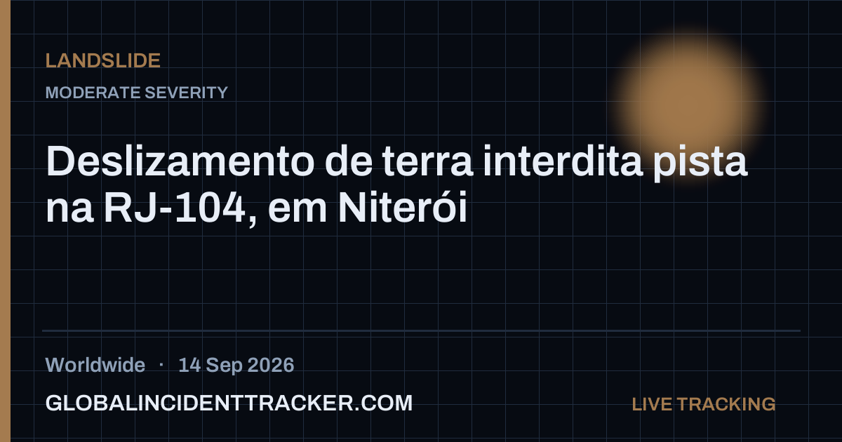 Landslide incident in worldwide on 14 September 2026 — Global Incident Tracker report card
