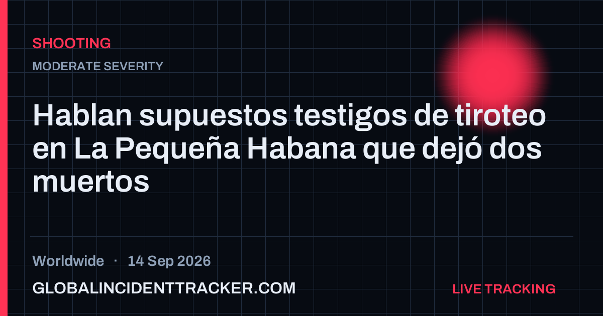 Shooting incident in worldwide on 14 September 2026 — Global Incident Tracker report card