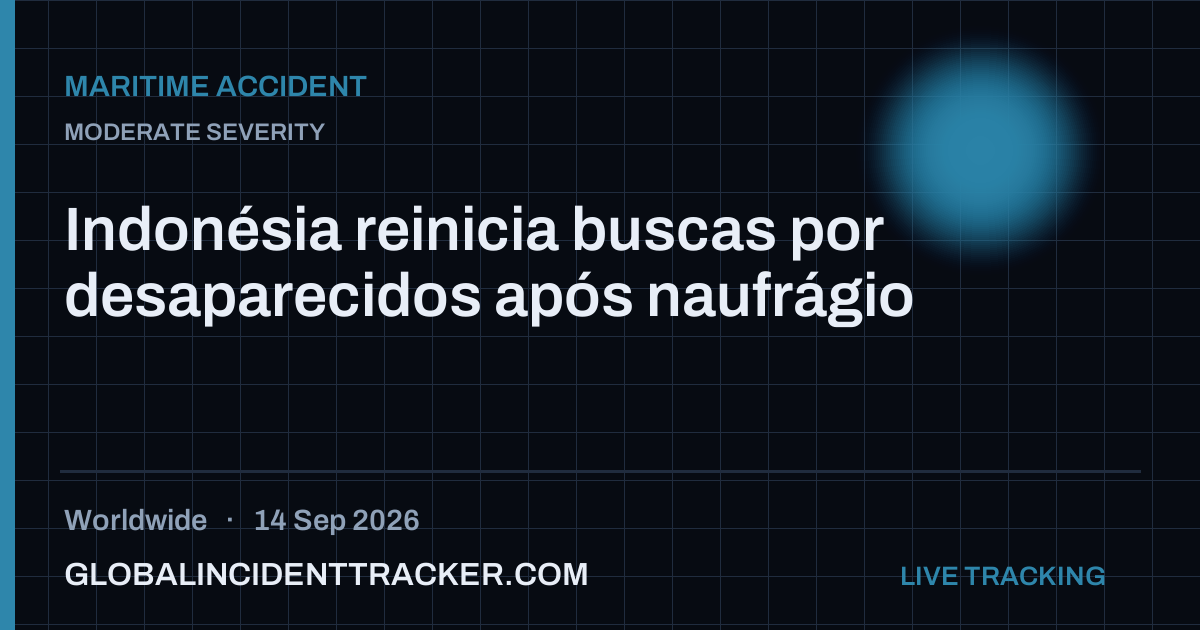Maritime Accident incident in worldwide on 14 September 2026 — Global Incident Tracker report card