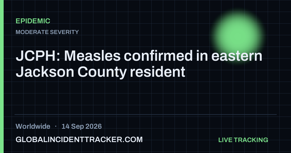 Epidemic incident in worldwide on 14 September 2026 — Global Incident Tracker report card