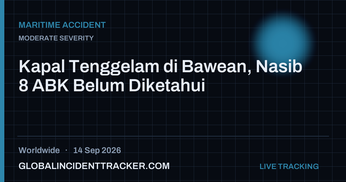 Maritime Accident incident in worldwide on 14 September 2026 — Global Incident Tracker report card