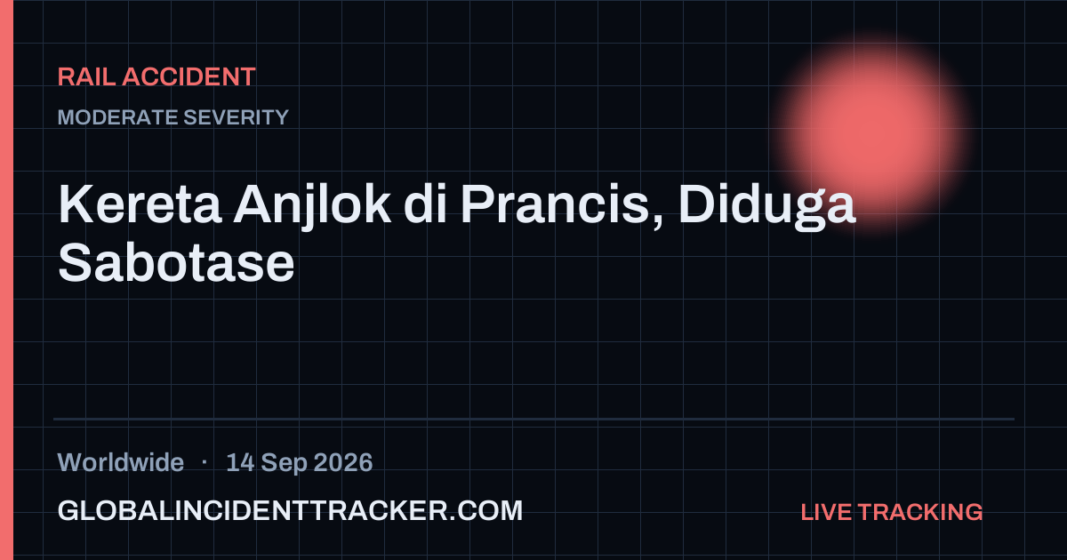 Rail Accident incident in worldwide on 14 September 2026 — Global Incident Tracker report card