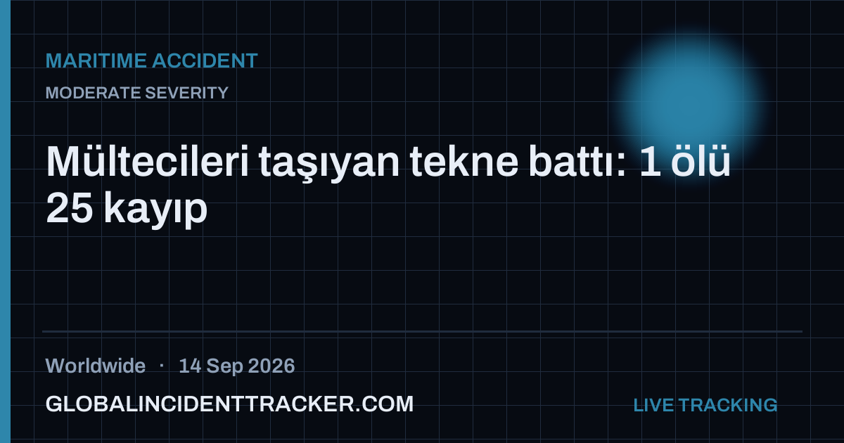 Maritime Accident incident in worldwide on 14 September 2026 — Global Incident Tracker report card