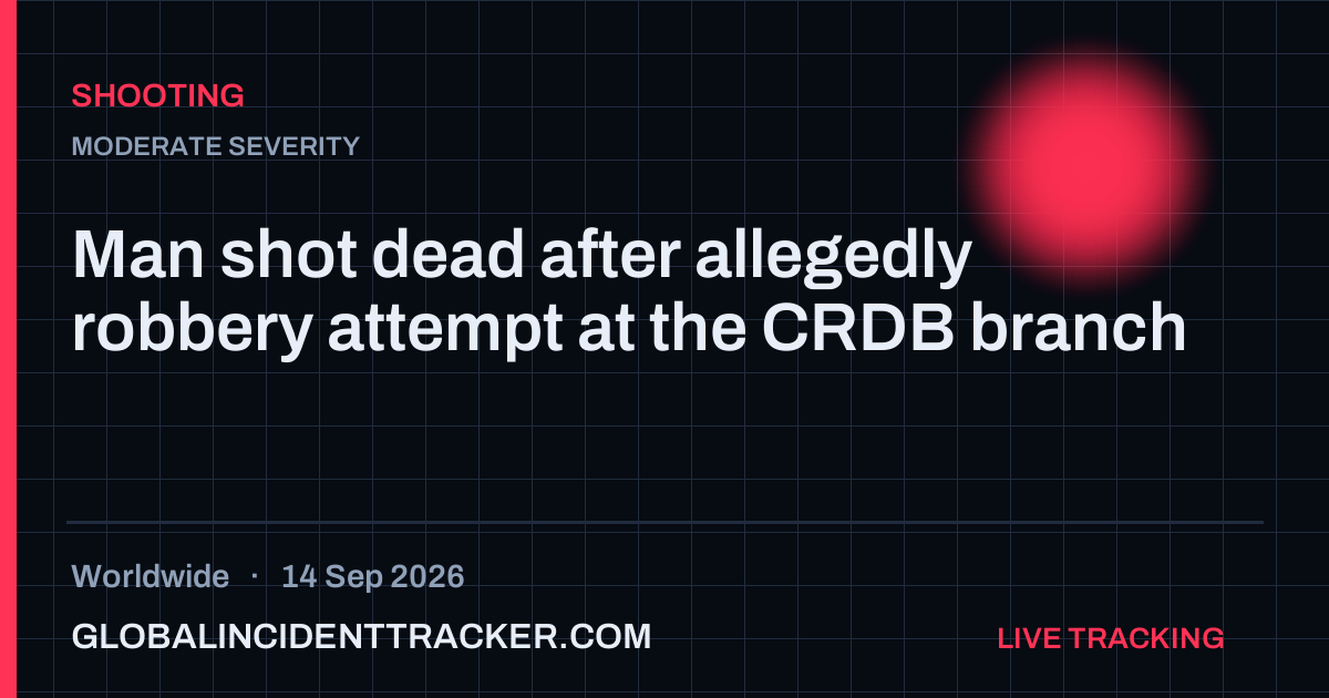 Shooting incident in worldwide on 14 September 2026 — Global Incident Tracker report card