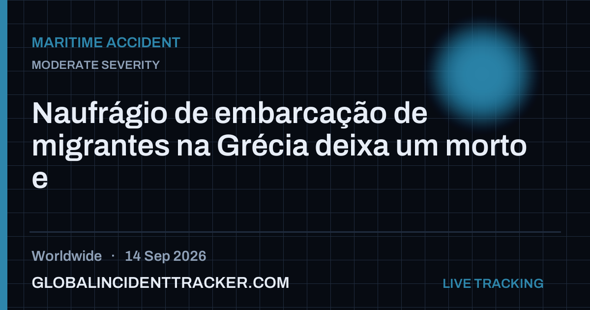 Maritime Accident incident in worldwide on 14 September 2026 — Global Incident Tracker report card