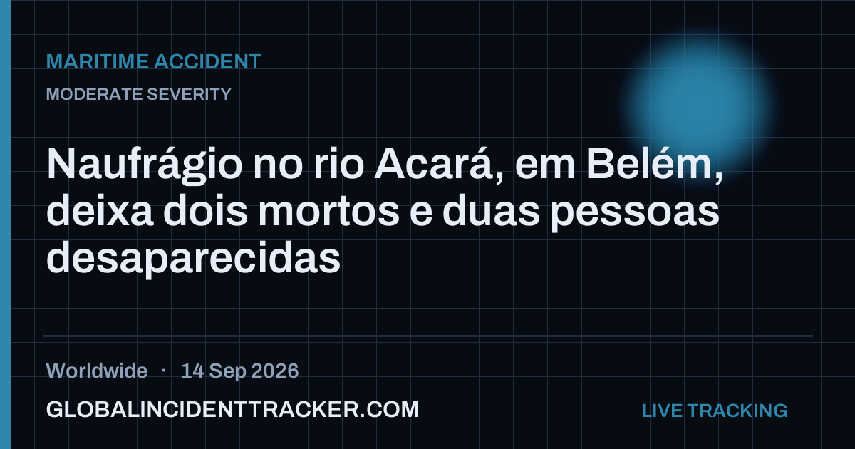 Maritime Accident incident in worldwide on 14 September 2026 — Global Incident Tracker report card