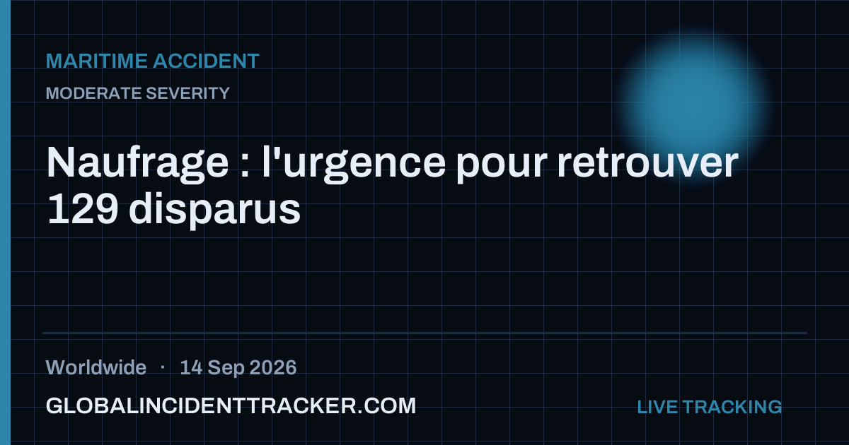 Maritime Accident incident in worldwide on 14 September 2026 — Global Incident Tracker report card