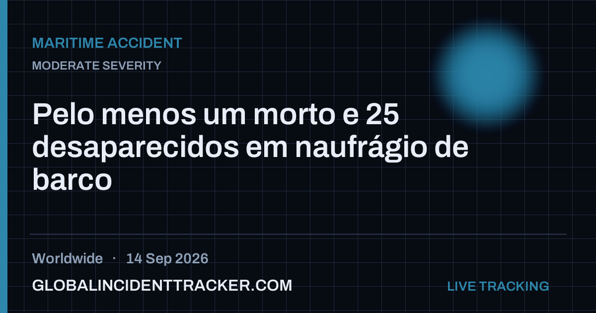 Maritime Accident incident in worldwide on 14 September 2026 — Global Incident Tracker report card