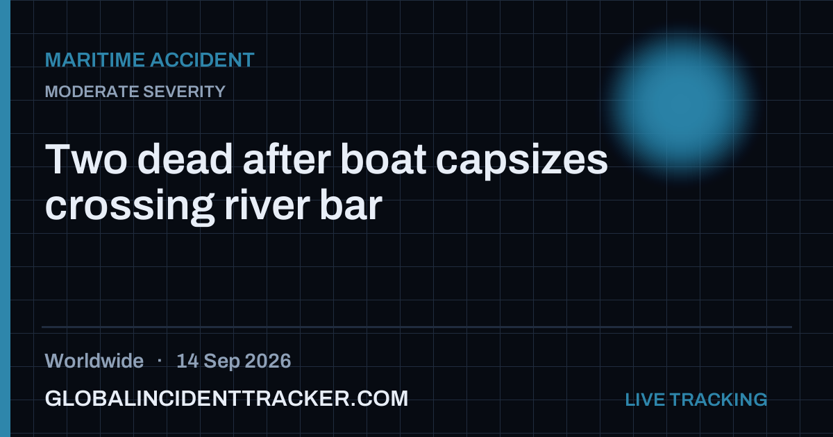 Maritime Accident incident in worldwide on 14 September 2026 — Global Incident Tracker report card