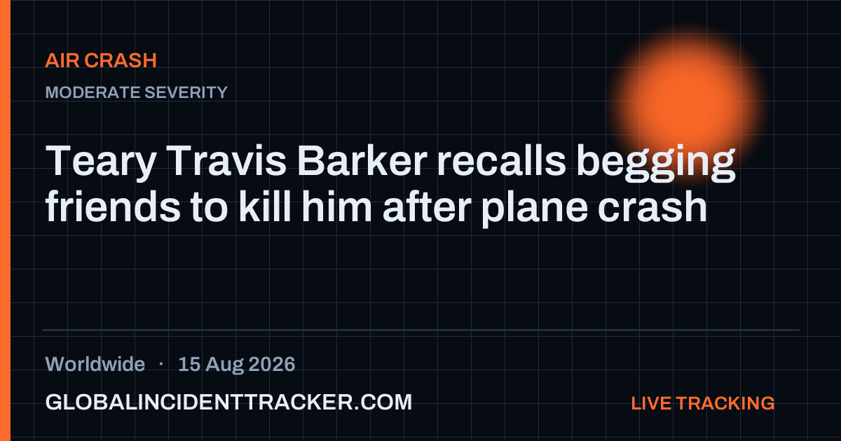Air Crash incident in worldwide on 15 August 2026 — Global Incident Tracker report card