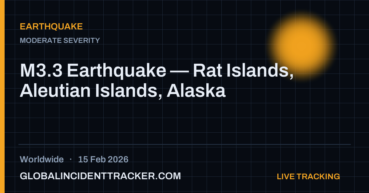 Earthquake incident in worldwide on 15 February 2026 — Global Incident Tracker report card