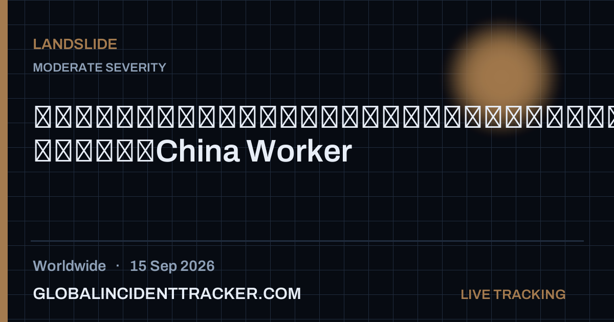 Landslide incident in worldwide on 15 September 2026 — Global Incident Tracker report card
