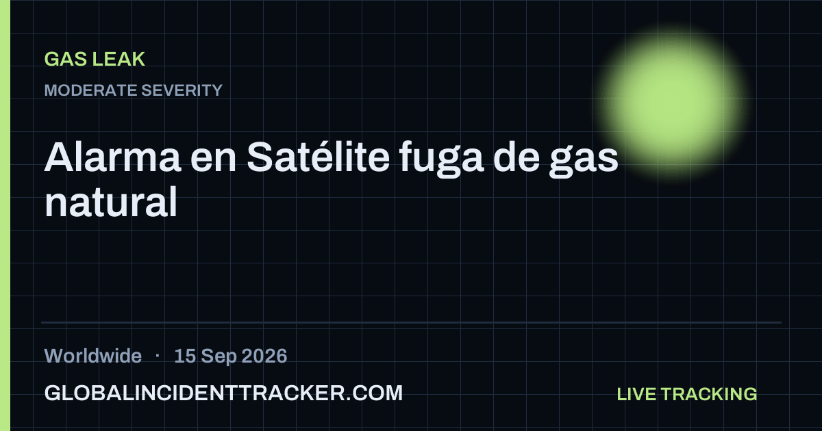 Gas Leak incident in worldwide on 15 September 2026 — Global Incident Tracker report card