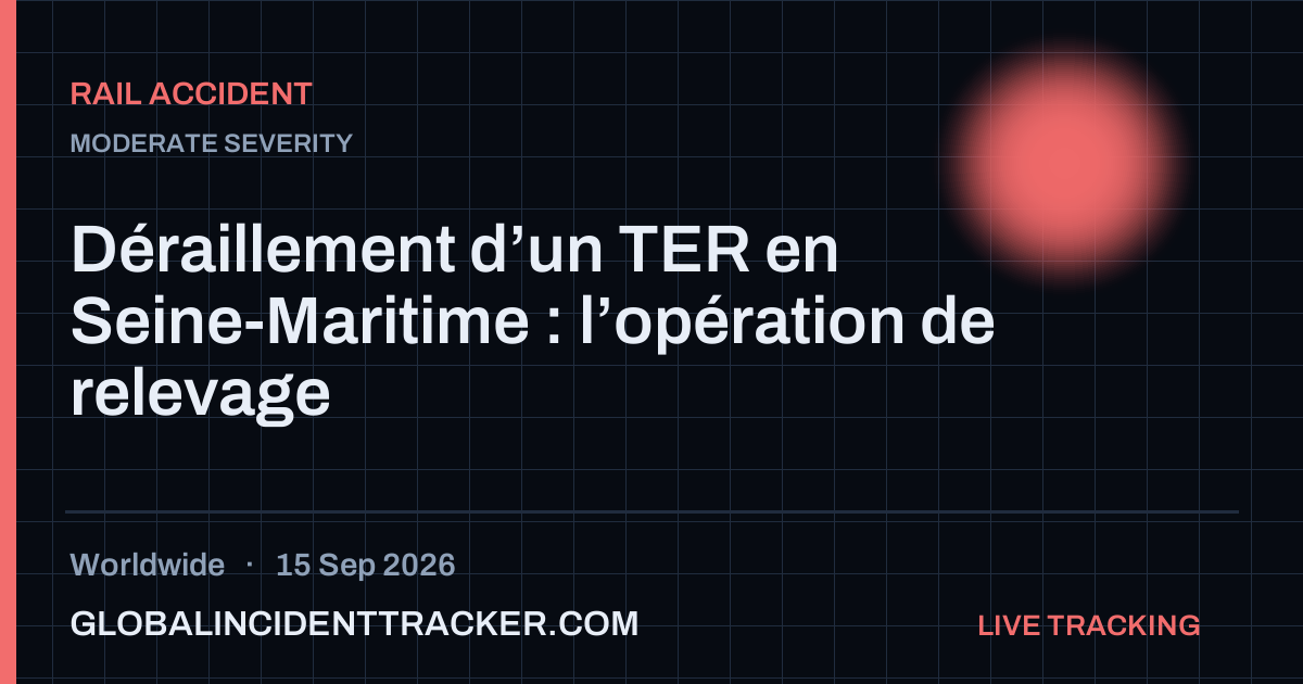 Rail Accident incident in worldwide on 15 September 2026 — Global Incident Tracker report card