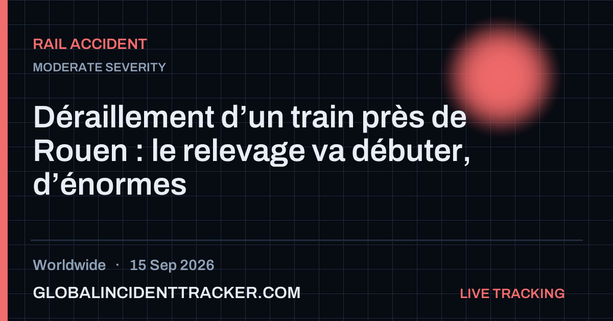 Rail Accident incident in worldwide on 15 September 2026 — Global Incident Tracker report card