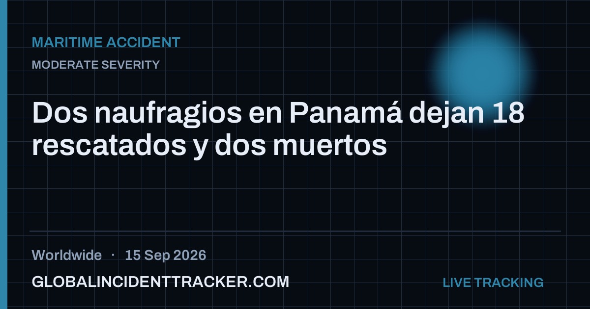 Maritime Accident incident in worldwide on 15 September 2026 — Global Incident Tracker report card