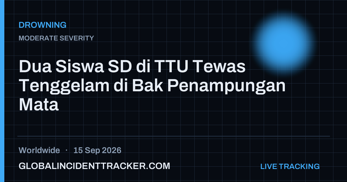 Drowning incident in worldwide on 15 September 2026 — Global Incident Tracker report card