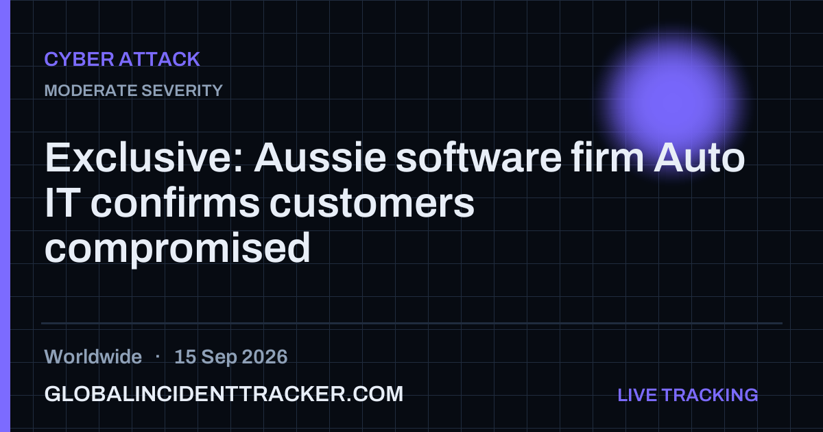 Cyber Attack incident in worldwide on 15 September 2026 — Global Incident Tracker report card