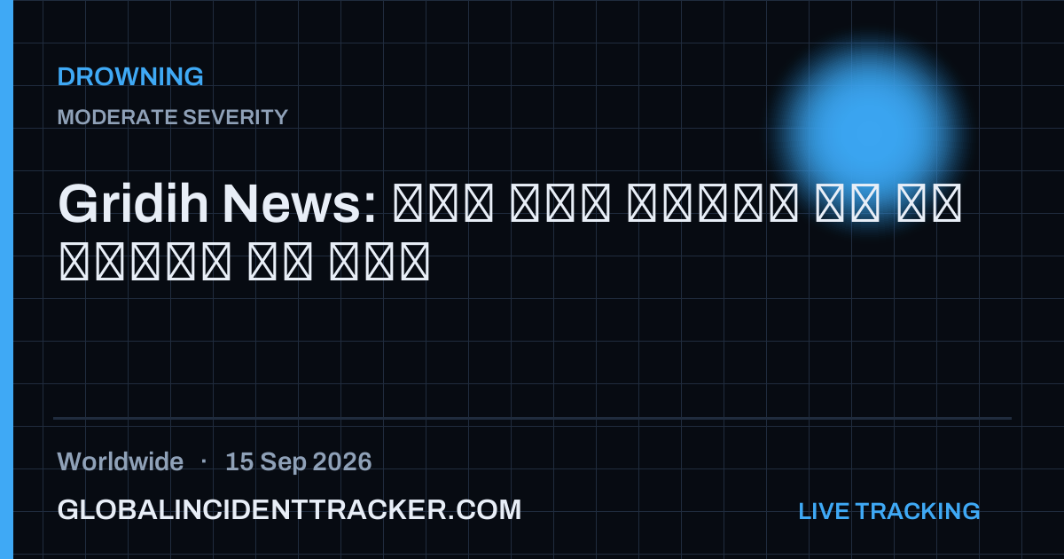 Drowning incident in worldwide on 15 September 2026 — Global Incident Tracker report card