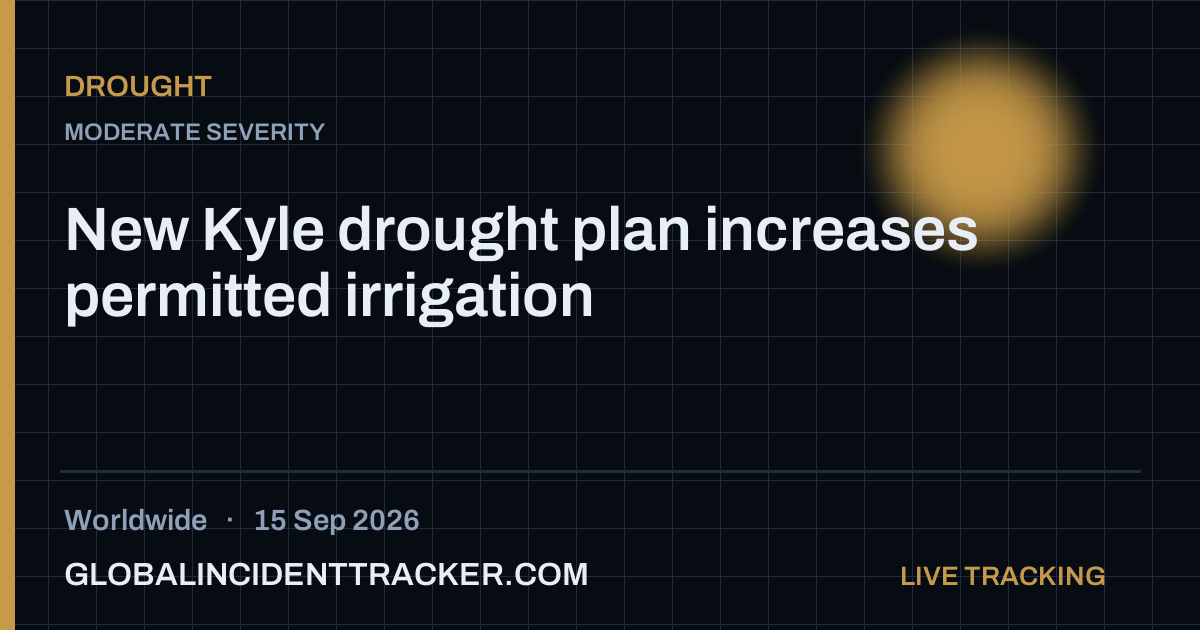 Drought incident in worldwide on 15 September 2026 — Global Incident Tracker report card